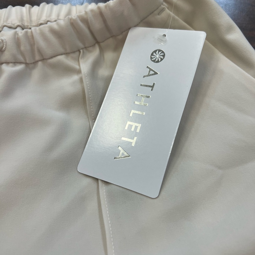 Athleta Ivory Elastic Waist Pants